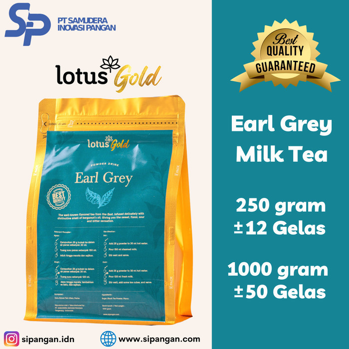 

Lotus Earl Grey Lk Tea Powder - Bubuk Numan Rasa Earl Grey