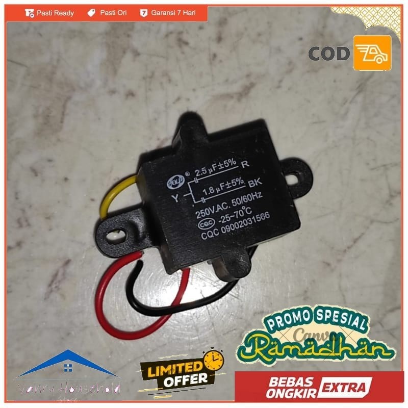 KAPASITOR REGULATOR SANEX CEILING HELI FAN BALING BESI 56 FC56 ORI