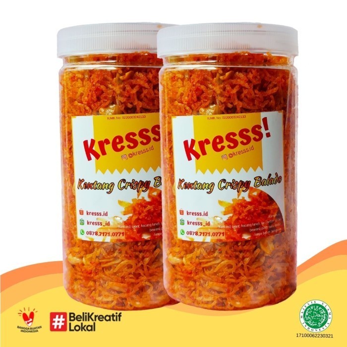 Kentang Crispy Balado Toples 1000Ml - Kentang Mustofa - Kering Kentang