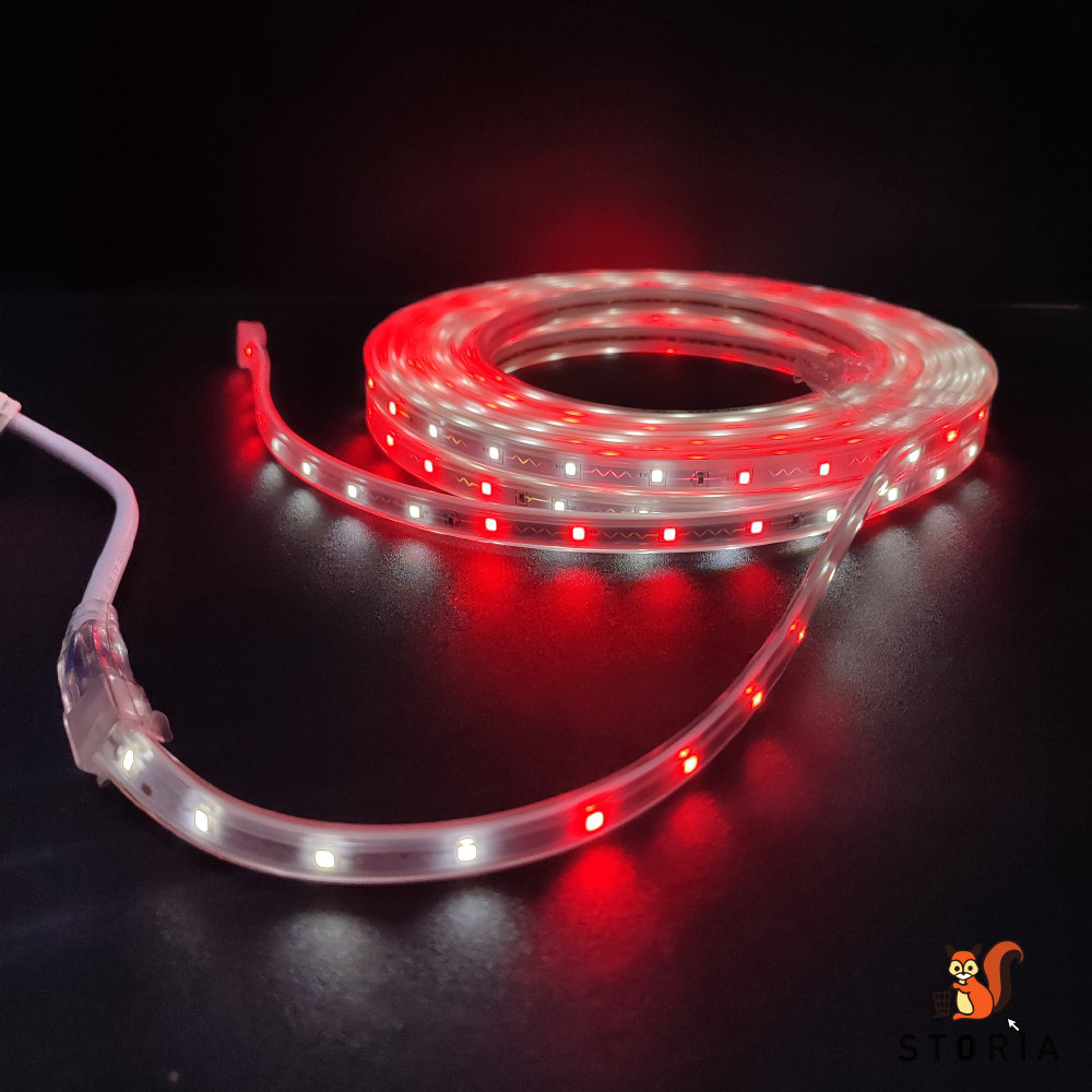 Lampu LED strip selang merah putih + adaptor