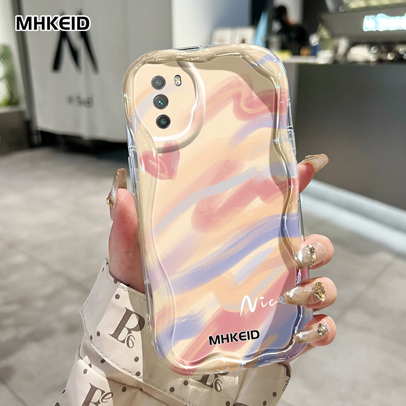 MHKEID Casing Hp Untuk Xiaomi POCO X3 POCO X3 Pro POCO X3 NFC POCO M3 Case HP pola bagus Cesing Soft