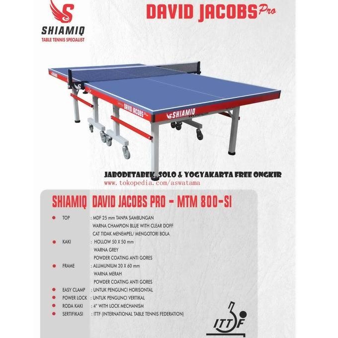 Meja Pingpong Tenis Meja SHIAMIQ David Jacobs Pro