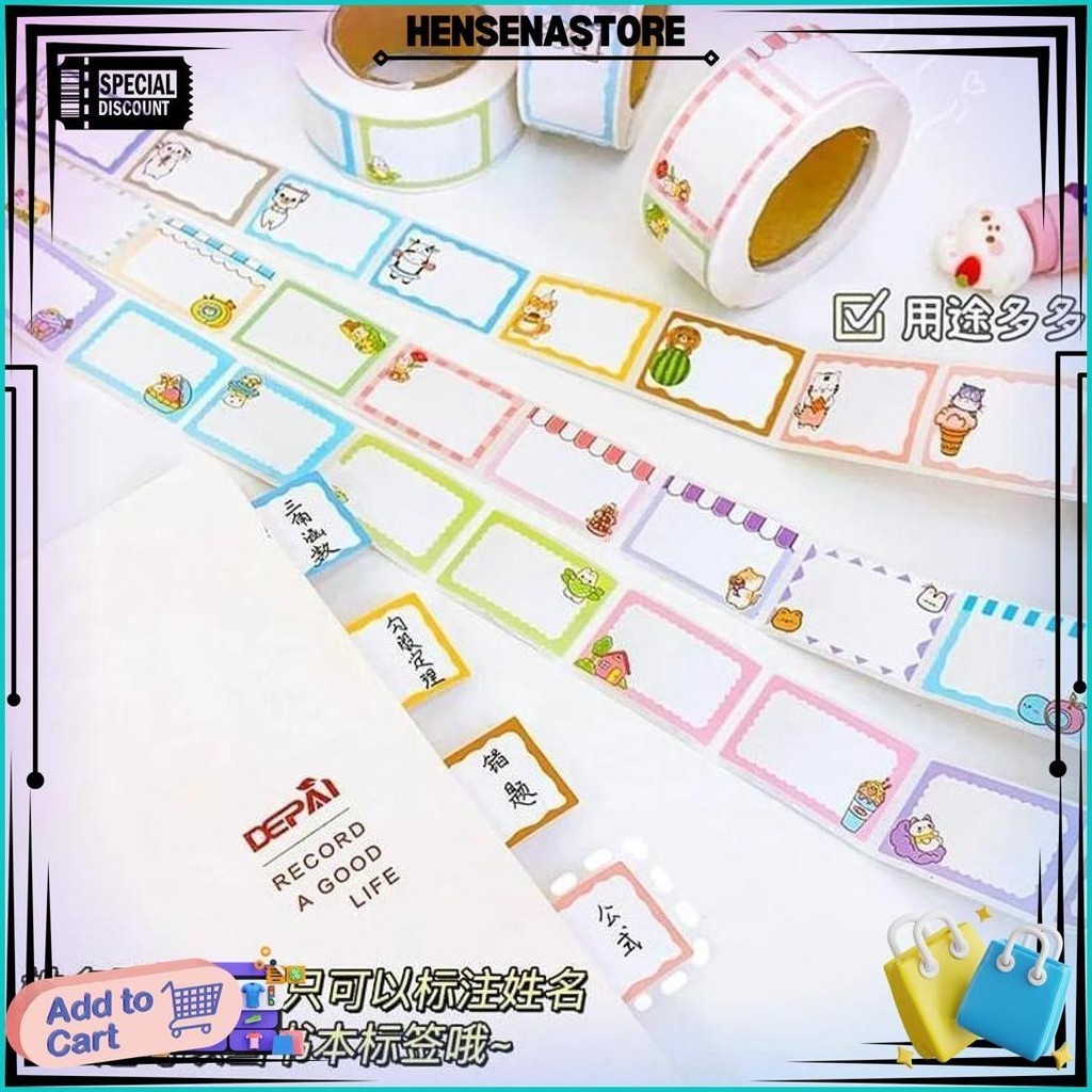 Stiker Label Persegi Panjang Kosong 50 Pcs | Stiker Label Kosong Lucu Promo