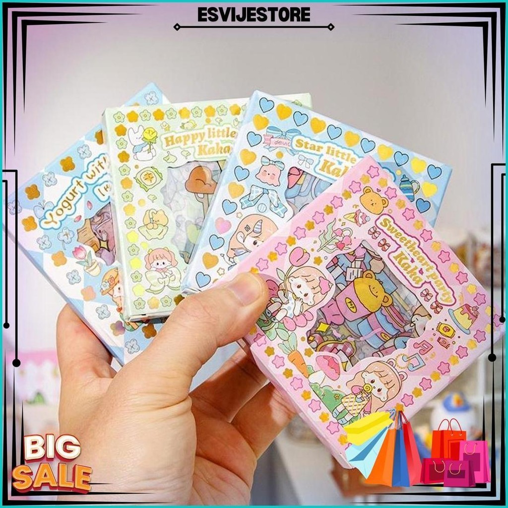 

100 Lembar Stiker Motif Kartun Aili Korea Lucu Anti Air Dekorasi Handbook Scrapbook Diy Sale