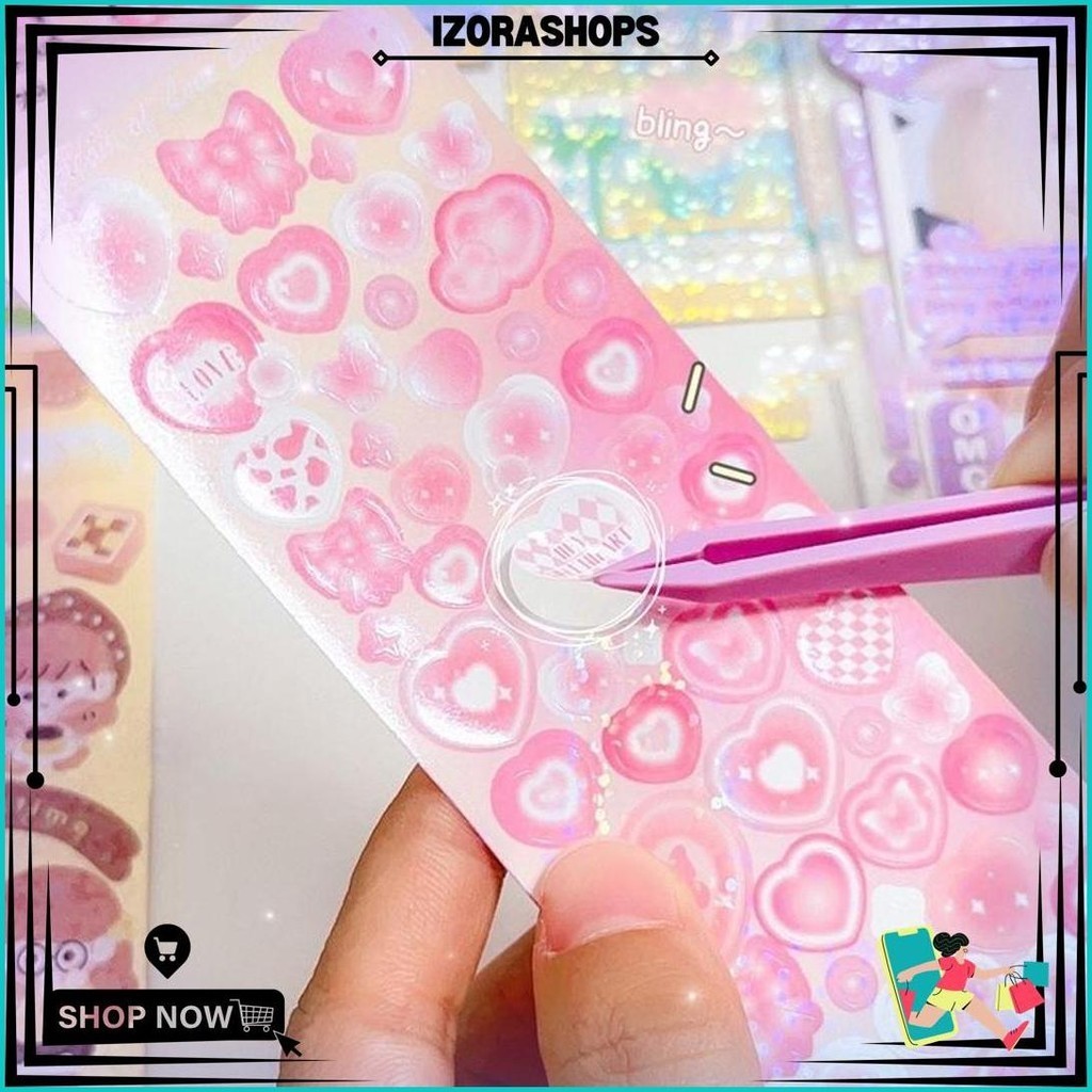 

2 Lembar Stiker Kilap Random Motif Acak Pita Beruang Bear Rabbit Bunny Sprinkle Glitter Sticker Stickers Lucu Imut Kawaii Murah Cute Scrapbook Diy Serbaguna Botol Minum Catatan Jurnal Cod