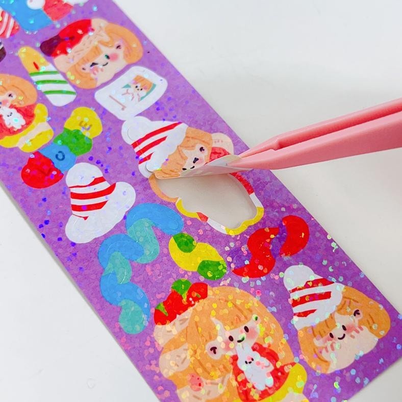 

20Lembar/40Lembar/100Lembar Berbagai Kartun Shiny Stiker Set Mahasiswa Hias Diy Bahan Stiker Cod