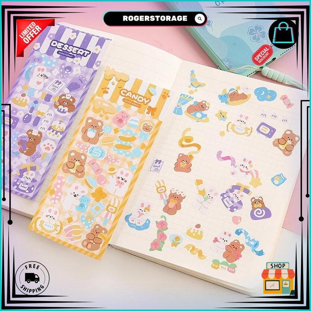 

Ss Sticker Waterproof Kartun Bear Rabbit Hologram Stiker Motif Kartun Beruang Dan Kelinci Korea Lucu Anti Air Dekorasi Handbook Scrapbook Diy Sticker Botol Minum Tumblr Viral Lucu Murah Cantik Gratis Ongkir