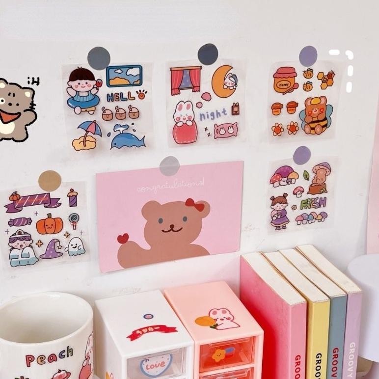 

Cutie Sticker Set | Stiker Lucu, Kartun Tempelan Buku Tumbler Agenda, Hiasan Dekorasi Notebook Diy Aesthetic, Label Anti Air Cod