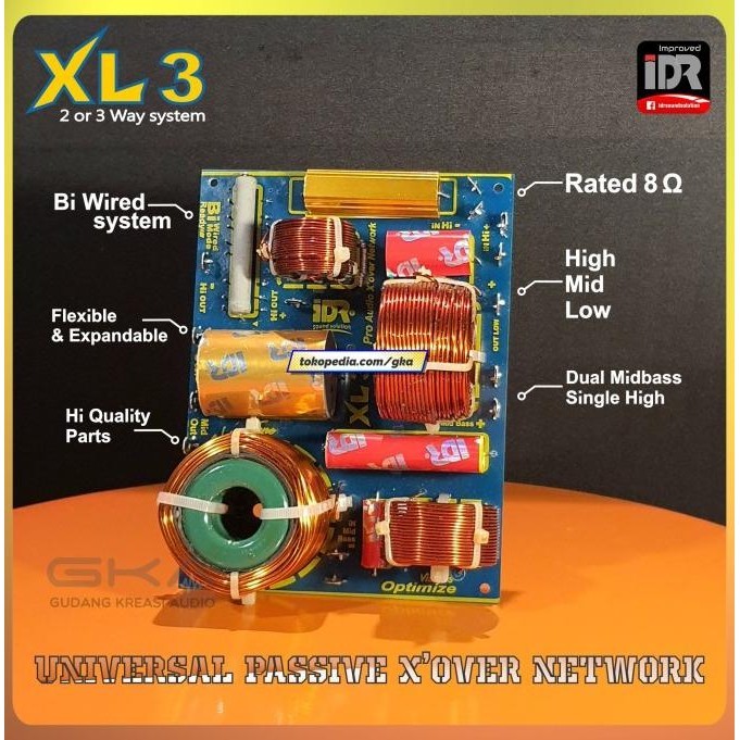 Jual Crossover 2 Or 3 Way Idr Xl 3 Pasif Crossover Universal Premium