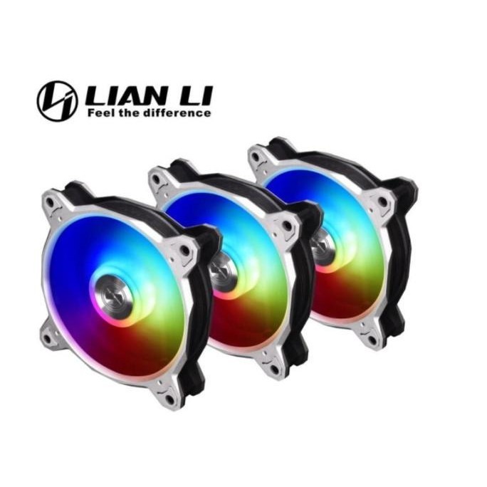 Lian Li Bora Digital Silver Argb Pwm 12Cm Fan 3In1 Pack + Controller Terbaru
