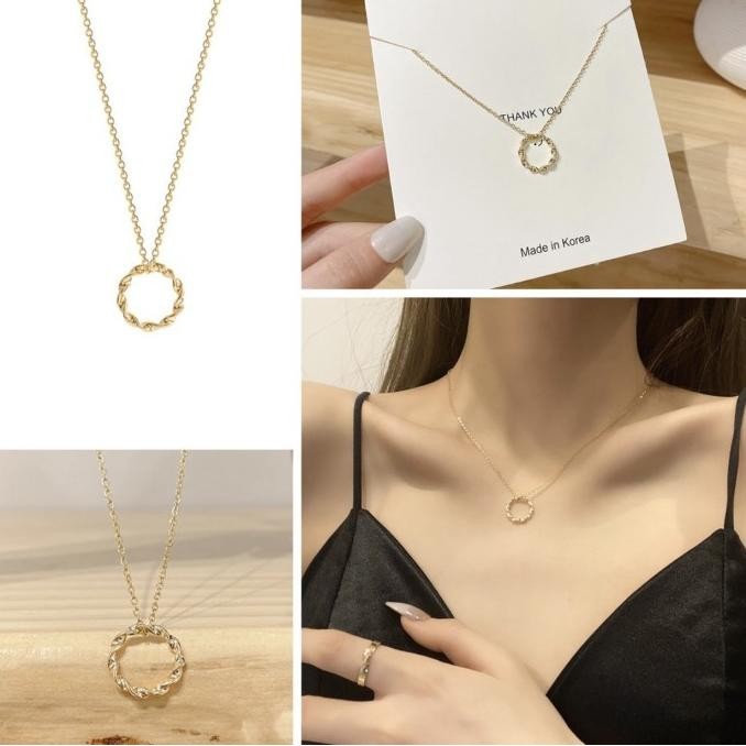 Kalung s925 ring/kalung ring bulat silver 925 impor