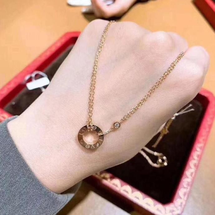 kalung titanium love anti karat/kalung titanium impor anti karat