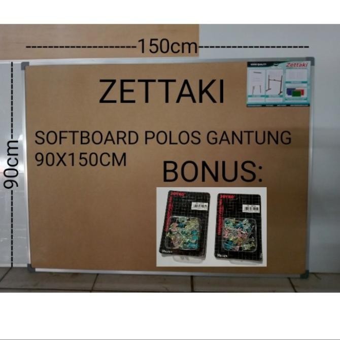 

Jual Softboard Cork Pin Board/Papan Mading Gantung Zettaki 90X150Cm