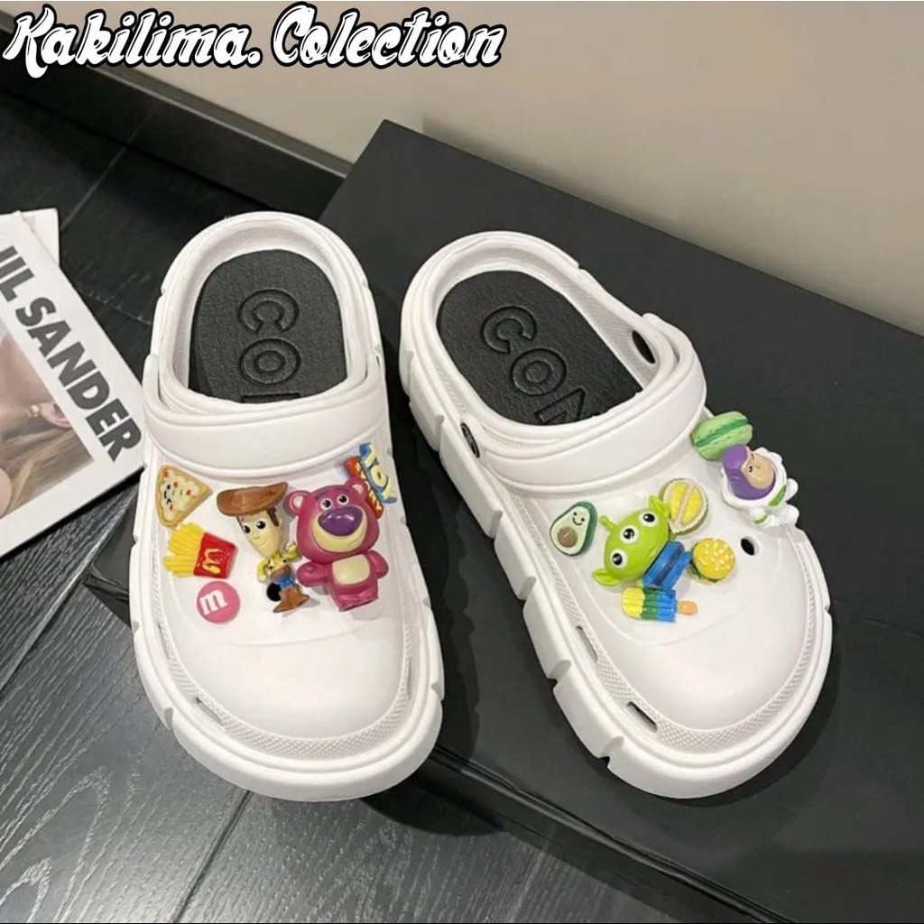 Sandal Karet Wanita // Sandal wedges baim bangkok sandal baim klasik wanita terbaru