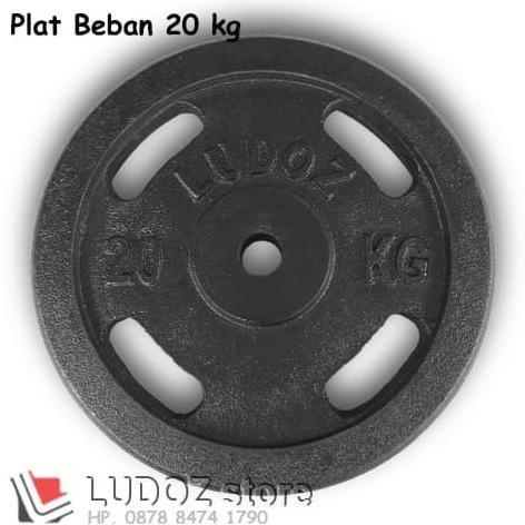 Plat 20Kg Beban Barbel Dumbell Plate Barbell Dumbel 20 kg LUDOZ