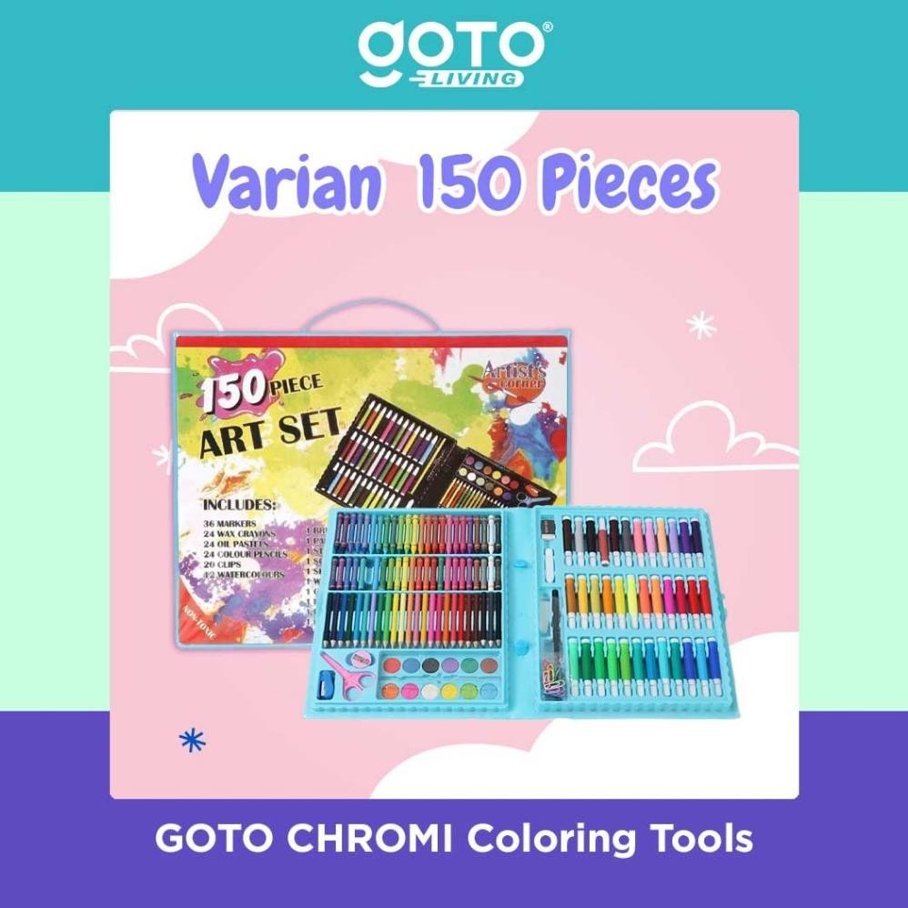 

As23 Goto Chromi Crayon Krayon Pensil Warna Set Kerayon Lengkap 150 208 Pcs Viral