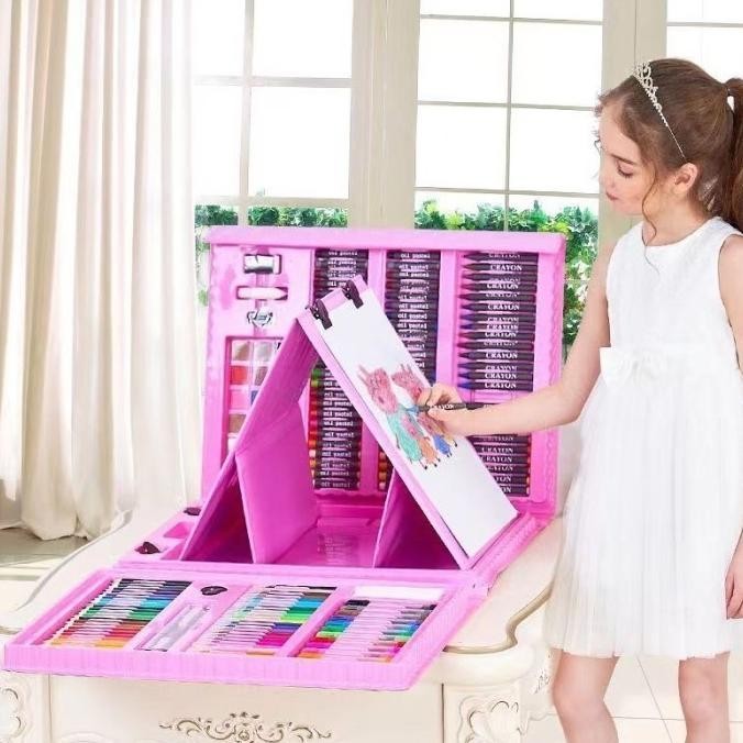 

Ed-7 Doritoki 208Pcs Crayon Anak Pengasah Set Alat Menggambar 2B Gratis Ongkir