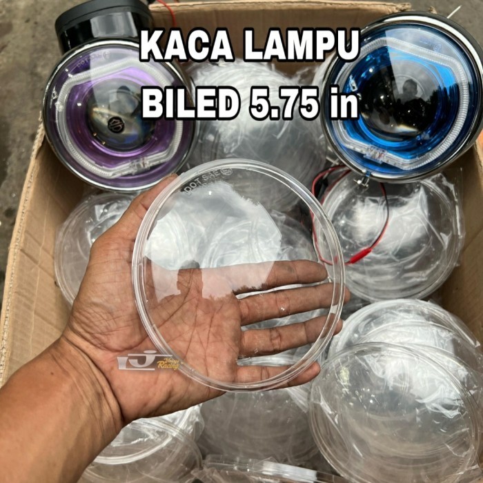 Kaca Lampu Depan Cembung 5.75 Inch Dot Sae Akrilik untuk Batok Motor Custom CB125 CD Vanvan YL