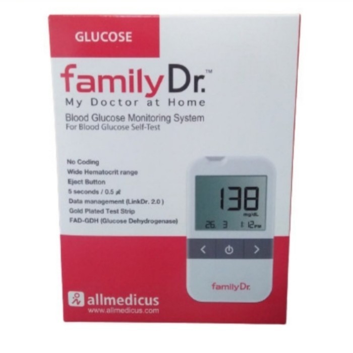 FamilyDr Alat Cek gula darah Family Dr blood glucose monitoring OMRON