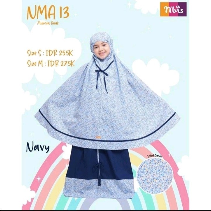 Nibras Mukena Anak Nibras Mukena Anak Nma 013s Navy