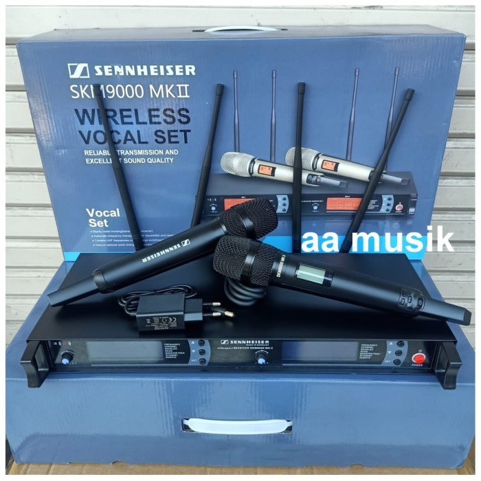 Mic Wireless Sennheiser Skm9000 Mk2 Warna Hitam 4 Antena Skm 9000 Mk 2