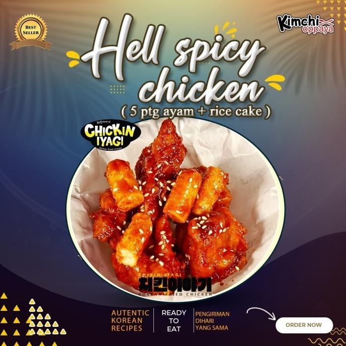 

Chickin Iyagi - Hell Spicy Chicken Korea 5 Potongan