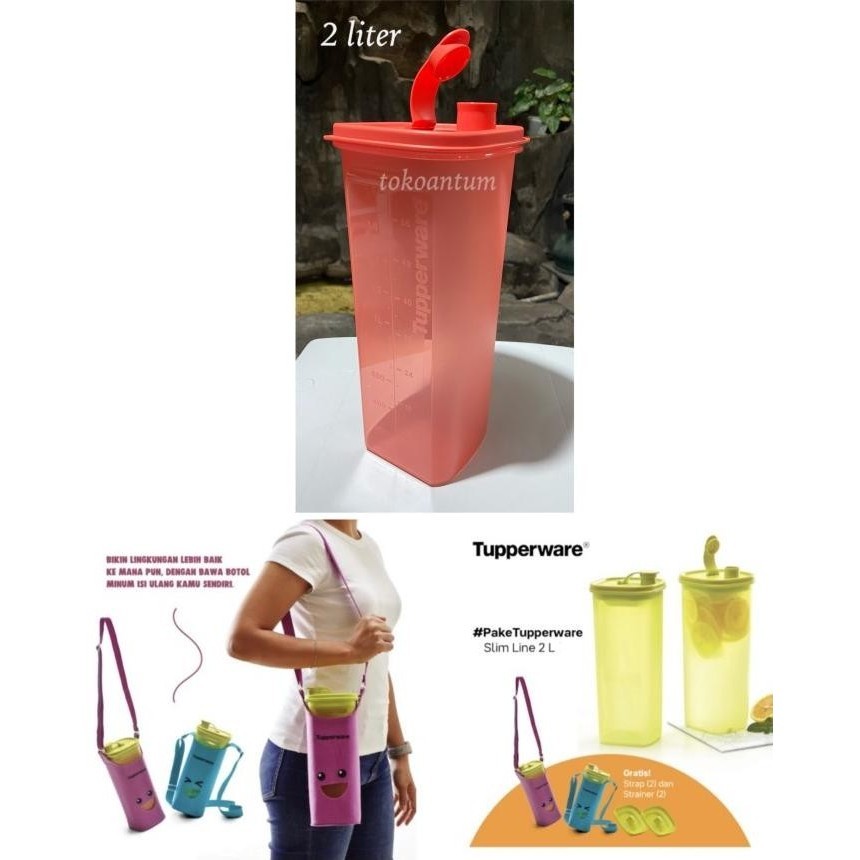Tupperware Botol Minum 2 Liter Gratis Saringan & Tas Gratis Ongkir