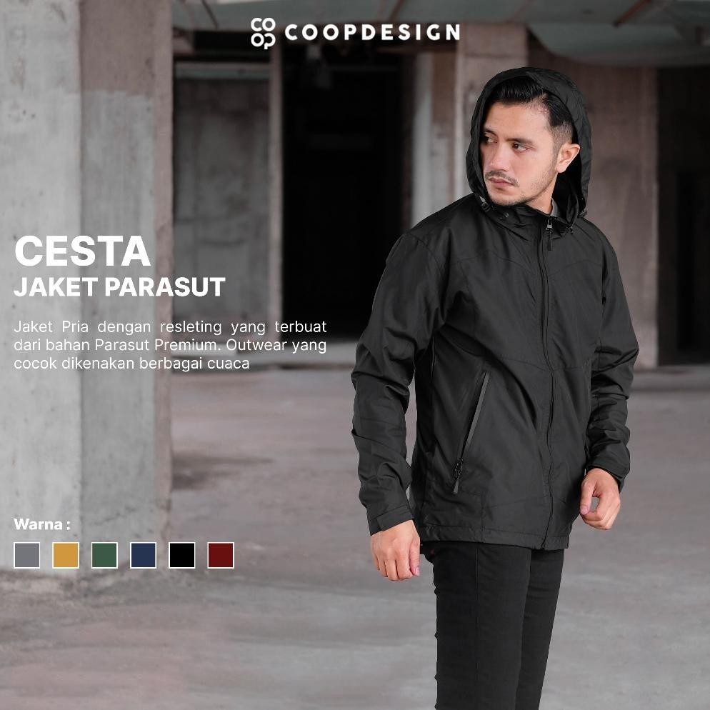 Jaket Pria Distro Keren Cesta Parasut Dengan