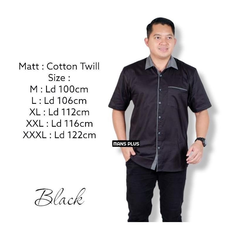 Baju Kemeja Tactical Pria Lapangan Outdoor Polos Kombinasi Hitam Lengan Pendek M L Xl Xxl Xxxl Z8 Ba