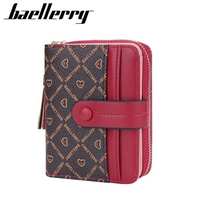 DOMPET LIPAT WANITA WA654R1  BAELLERRY ORIGINAL KULIT MERAH AERONA
