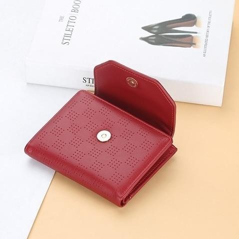 DOMPET LIPAT WANITA BAELLERRY KECIL KULIT MERAH KELLEY WA614R1