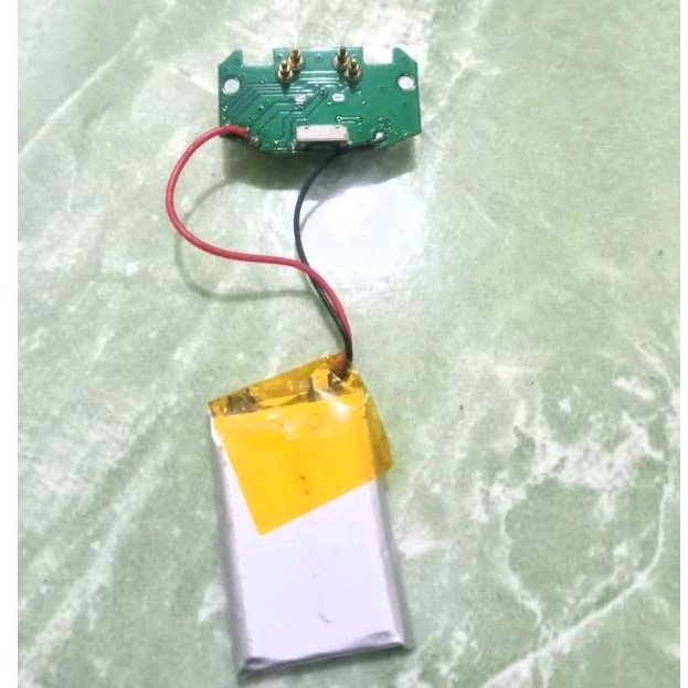 Mesin pcb charger baterai 3,7 volt - 5 volt plus baterai input colokan iphone kondisi copotan Modul 