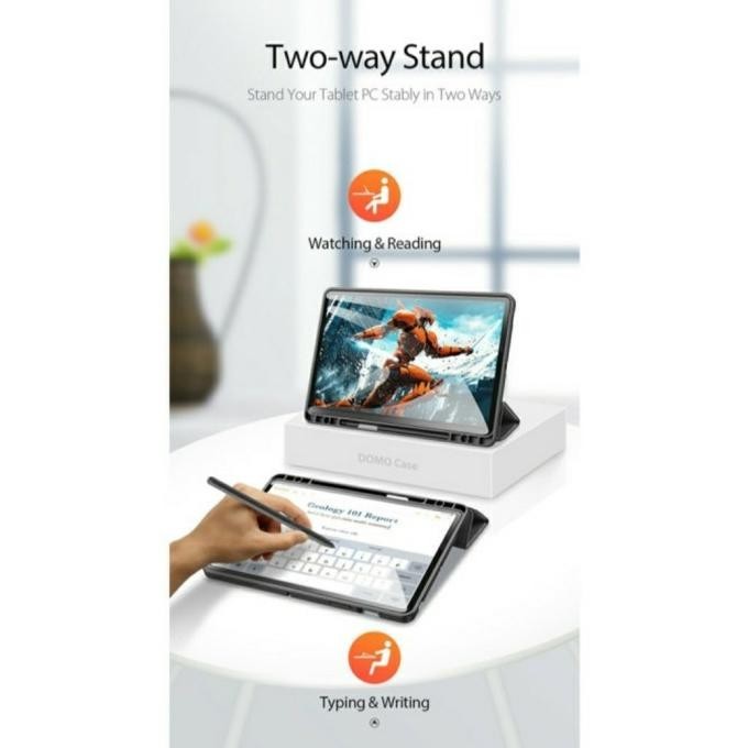 Dux Ducis Samsung Tab S7 FE flip case cover casing stylus holder