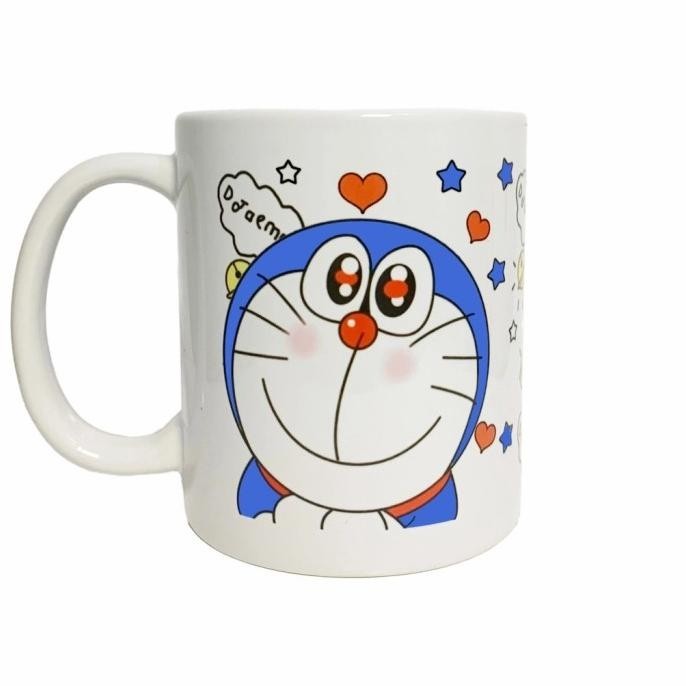 MUG KERAMIK DORAEMON / MUG HADIAH MURAH