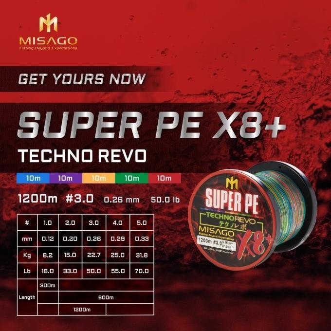 BEBAS ONGKIR - Super PE MISAGO X8+ Techno Revo