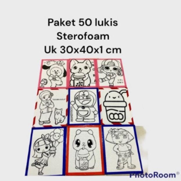 

COD (50 Pcs) [Lis Lakban] Styrofoam Lukis Uk 30x40x1 cm / Sterofoam Lukis Anak Lis Lakban fgk-45