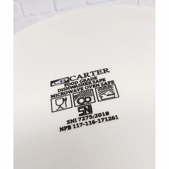 Piring Makan Hotel 6 Pcs Piring Makan Keramik Beling Tebal Polos