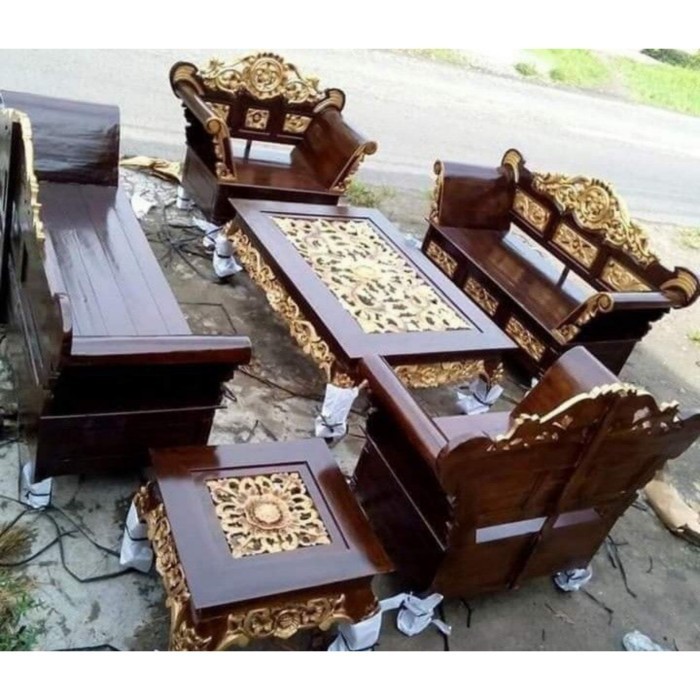 kursi meja ruang tamu madura matahari| Mebel Jepara