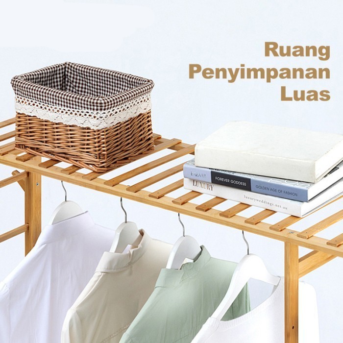 Twi Mainland Stand Hanger Rak Gantungan Baju Pakaian Serbaguna Hsh202