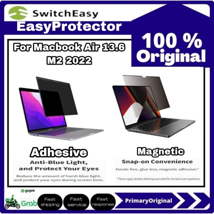 SWITCHEASY Screen Guard Magnetic Privacy MacBook Air M3 M2 13.6 Inch 2024 2022 SWITCHEASY EasyProtec