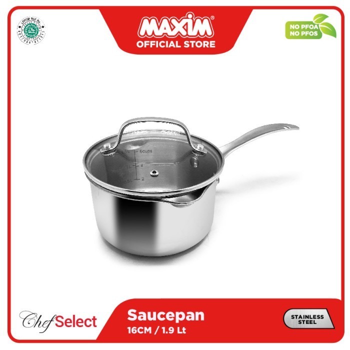 PRODUK TERBATAS Maxim Chef Select - Panci 16cm Stainless Steel