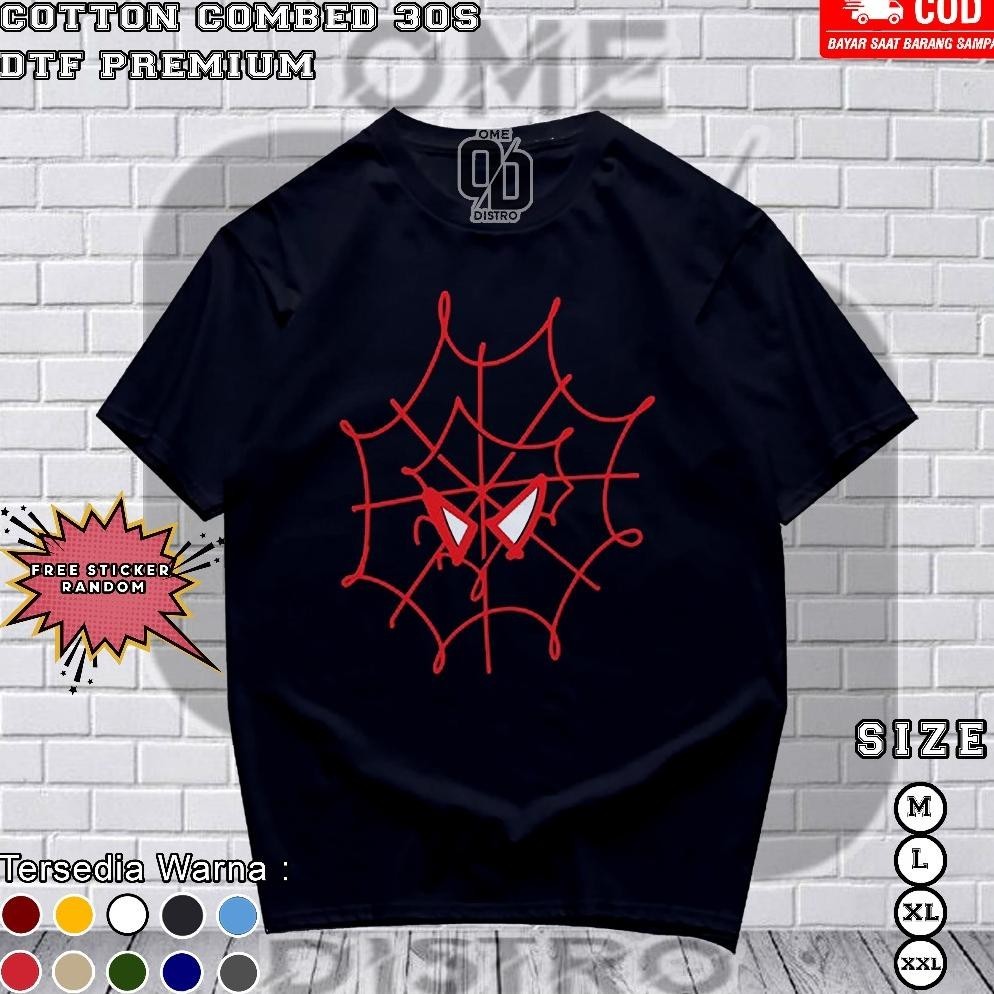 Promo Kaos Couple Spiderman Miles Morales & Gwen Stacy Warna Putih Kaos Spiderman Couple T-Shirt Spi