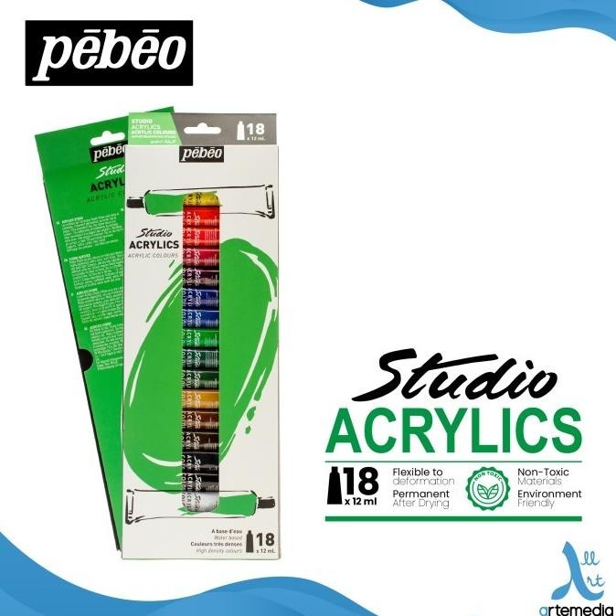 

Cat Akrilik Pebeo Studio Acrylic Paint 18X12Ml Tube Set Fany Mall