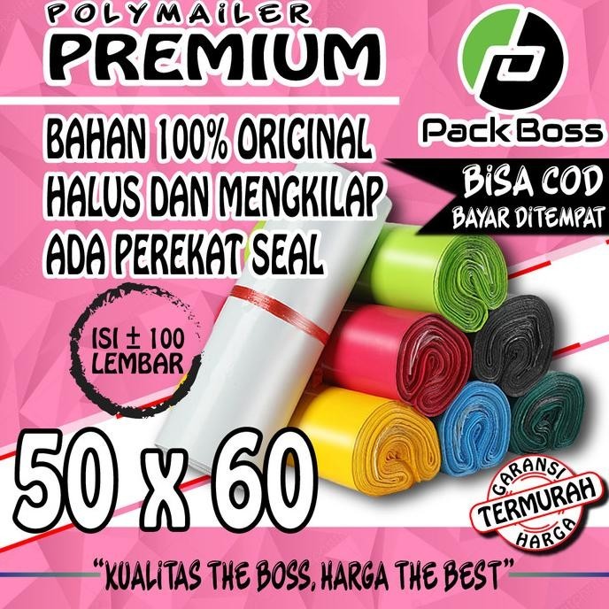 

Polymailer Putih Premium 50X60 Ukuran Jumbo Isi +/- 100 Ada Perekat Pambud.Outlts