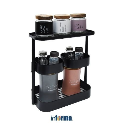 INFORMA - INFORMA WALT RAK BUMBU ROTARY - HITAM