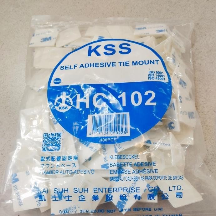 

Kss Self Adhesive Tie Mount Hc-102 (Perekat 3M) Pambud.Outlts