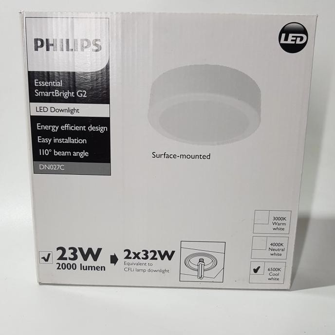 Philips Lampu LED Downlight 23 Watt / 23W DN027C LED20 9" Outbow Bulat