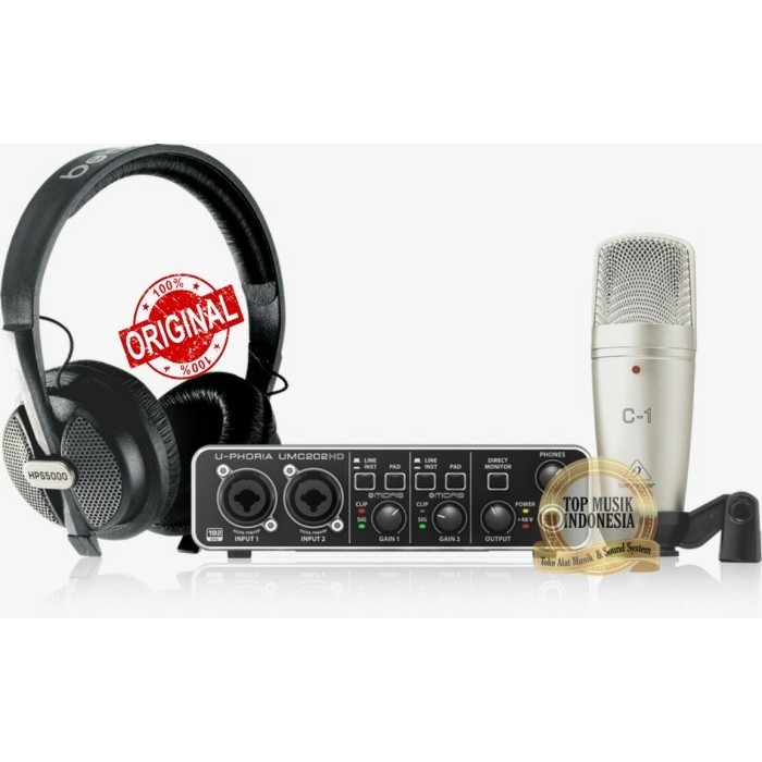 

UMC202HD + Mic C-1 + Headphone Hps5000 Paket Recording