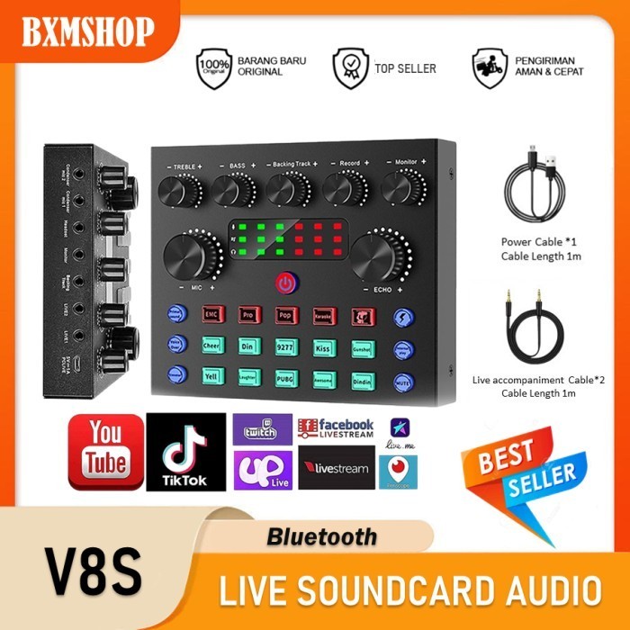 

Soundd V8S Live Mixer Audio USB External