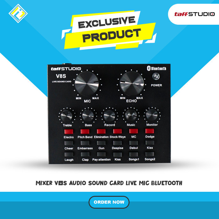 

Taffstudio V8s Audio USB External Soundd Live Adapter v8